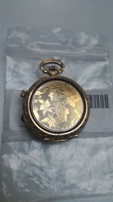 VINTAGE SwissMentor 17J Travel Alarm Pocket watch ,gold plated ,Beautiful,Recently Serviced ,100%