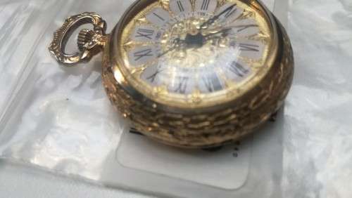 VINTAGE SwissMentor 17J Travel Alarm Pocket watch ,gold plated ,Beautiful,Recently Serviced ,100%