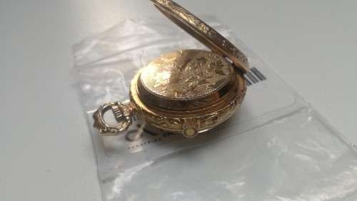 VINTAGE SwissMentor 17J Travel Alarm Pocket watch ,gold plated ,Beautiful,Recently Serviced ,100%