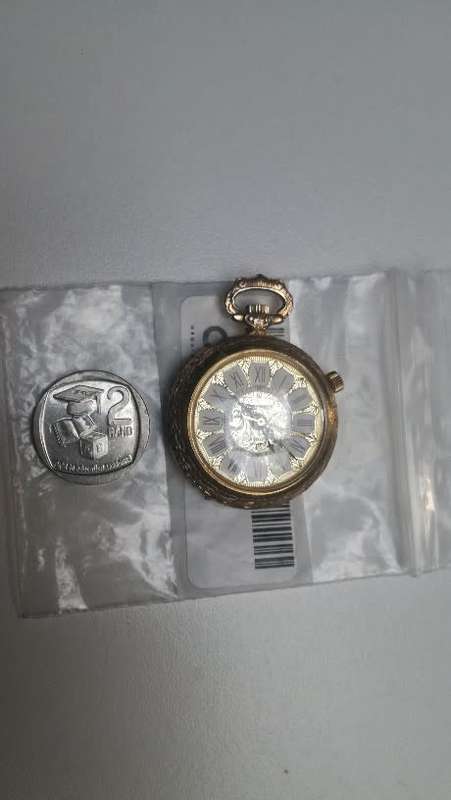 VINTAGE SwissMentor 17J Travel Alarm Pocket watch ,gold plated ,Beautiful,Recently Serviced ,100%