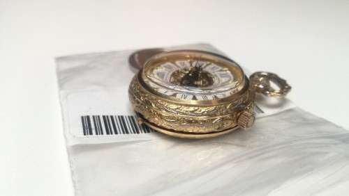 VINTAGE SwissMentor 17J Travel Alarm Pocket watch ,gold plated ,Beautiful,Recently Serviced ,100%