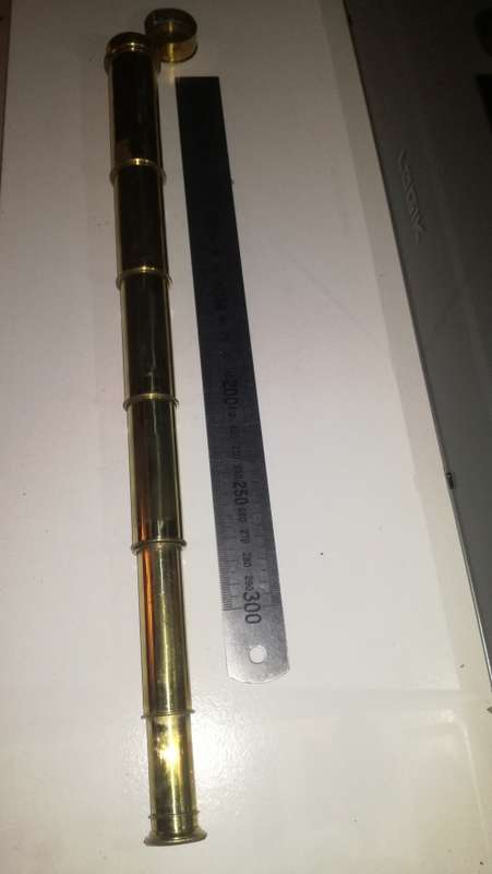 Antique Solid Brass Monocular , Extending 10cm to 40cm