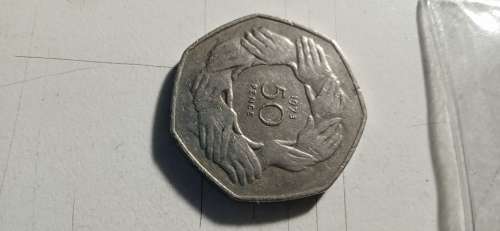 1973 Hands in Hands Euro union  50p British Coin