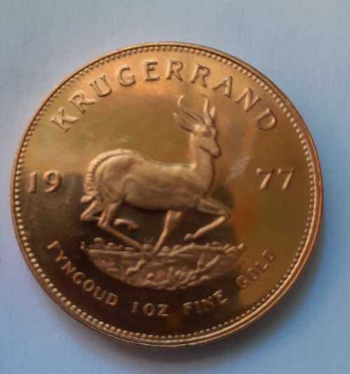 1977 1 ounce gold Krugerrand.