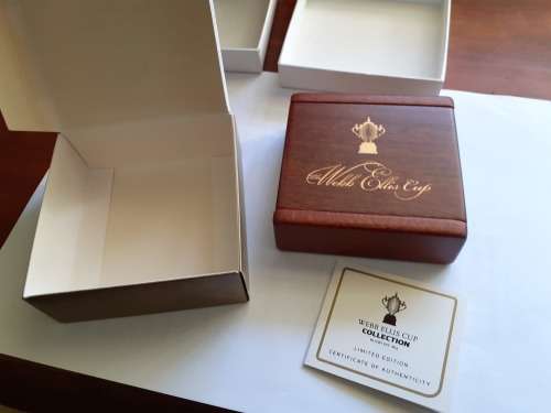Rugby world cup RWC 2011 Webb Ellis Cup Coin Silver proof coin with 24- carat gold gilding.