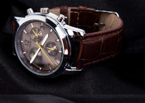 (TOGEX) Fashion Round Case Quartz Analog Watch Wristwatch Timepiece