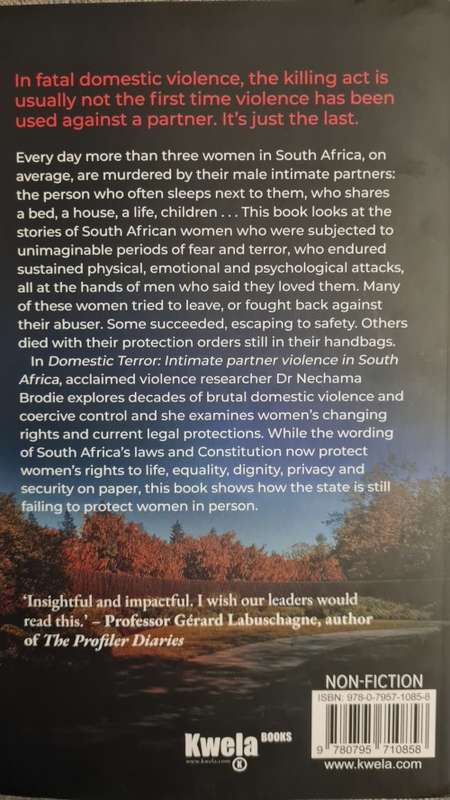 Domestic Terror - intimate partner violence in SA - Nechama Brodie