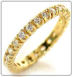 1 Carat CZ ETERNITY BAND RING SIZE 8