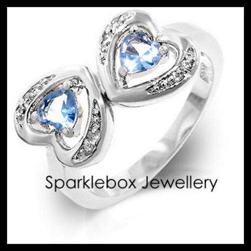 ***~CLASSY HEART CZ COCKTAIL BAND RING SIZE 7~*** NEW STOCK JUST ARRIVED !!!