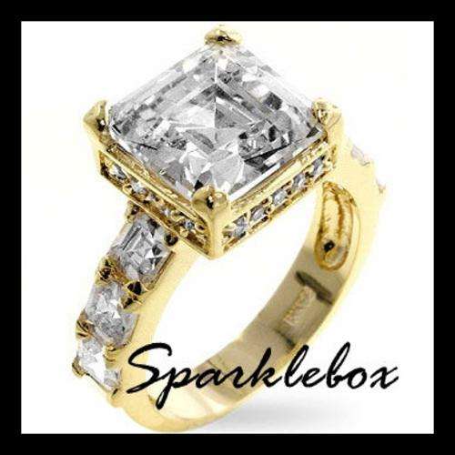 3.5ct Vintage Style Emerald Cut CZ Ring**SIZE 7