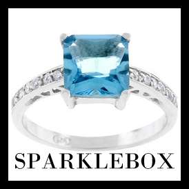 ***NEW STOCK R59 STARTING PRICE***BEAUTIFUL Aquamarine Prong Setting CZ Ring***SIZE 6