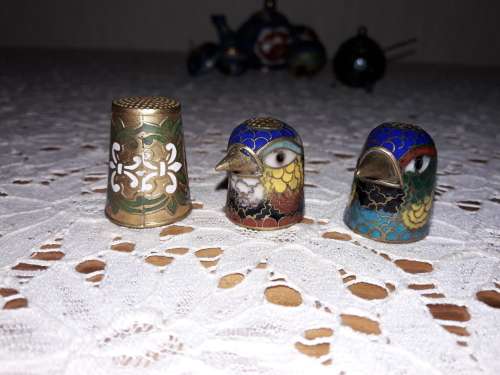 A collection of miniature cloisonne