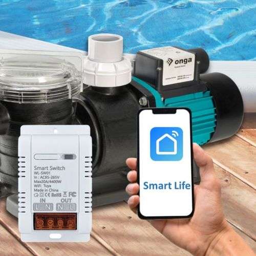 Smart Pool Pump Control Switch 20A | WiFi Tuya Smart Life
