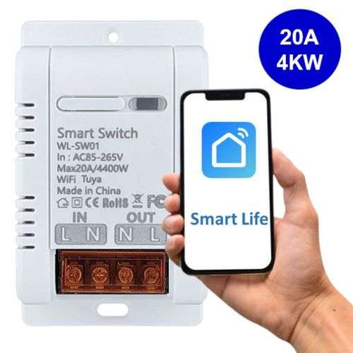 Smart Pool Pump Control Switch 20A | WiFi Tuya Smart Life