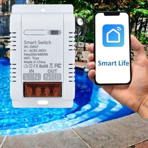 Smart Pool Pump Control Switch 20A | WiFi Tuya Smart Life