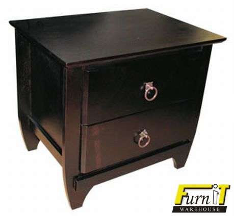 Pedestal / Bedside Table with 2 drawers - SOLID WOOD High Quality
