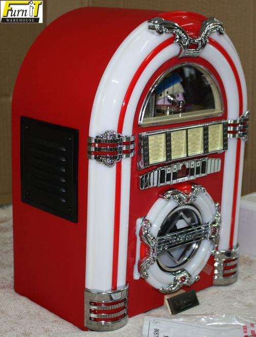 MINI Juke Box "Classic RED" CD, USB, SD Card, FM/AM, MP3, Remote C