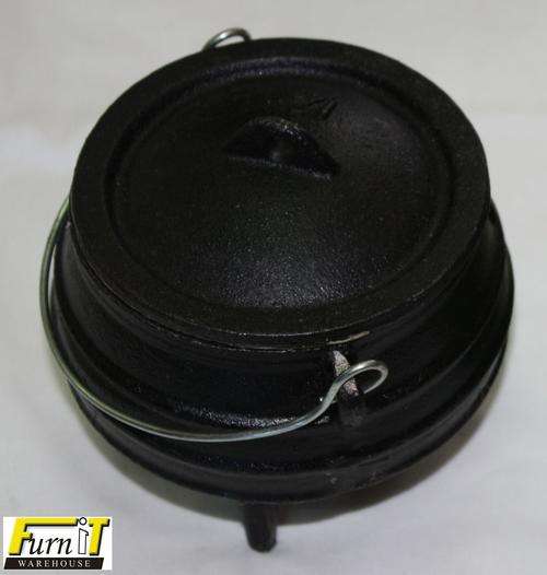 Pot (3-Leg) No 1/4 Size 0.7 Litre - Cast Iron (Black)