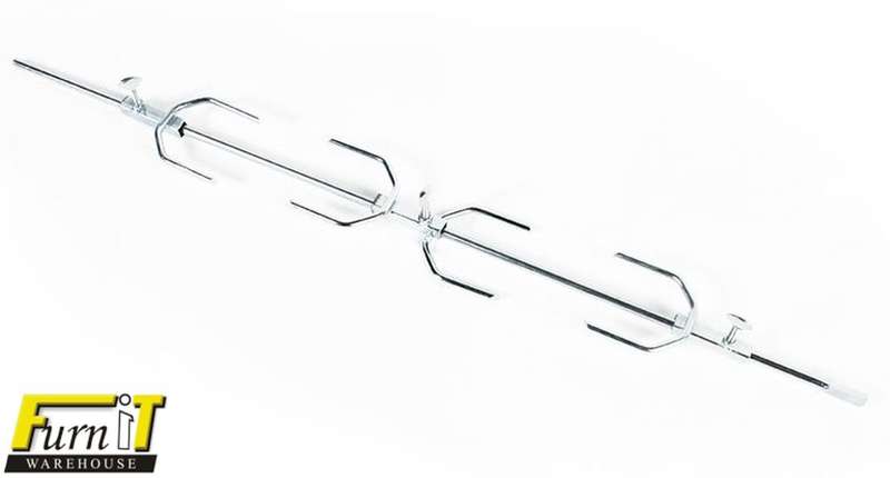 Shaft and Pongs set ONLY - for Rotisserie (STD) - zinc plated