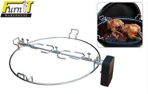 20% OFF SPECIAL: Kettle Braai Rotisserie (Chrome) 57cm Dim