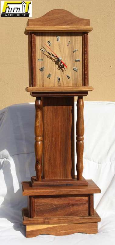 MINI Grandfather Clock (Kiaat) - Solid Wood