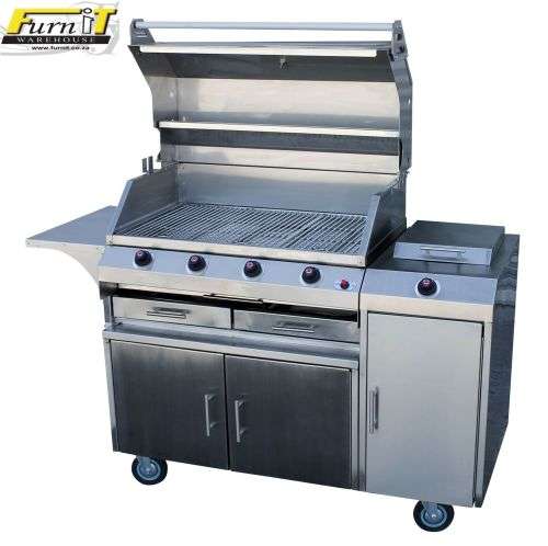 Chef Zodiac 4 Burner Gas Braai - S/S - Patented Heat Panels - Top Quality