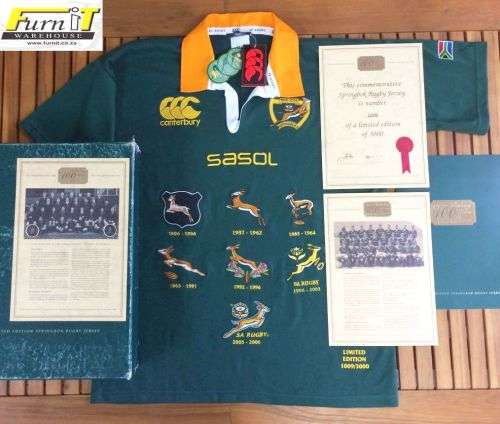 Springbok Emblem Anniversary Jersey- LIMITED EDITION - 100y - #1009/3000