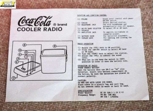 Coca Cola COOLER / RADIO - Box & still wrapped - Rare