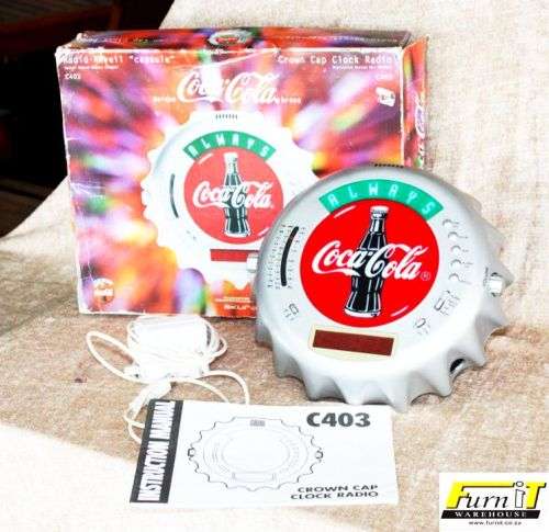 Coca Cola CROWN CAP CLOCK RADIO - with Box - Rare