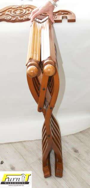 Antique Italian SAVONAROLA X Folding Chair - Highly Collectable - Walnut
