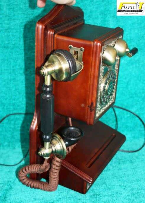 Telkom Vintage Style Telephone - Wall Mount - Wood - Working