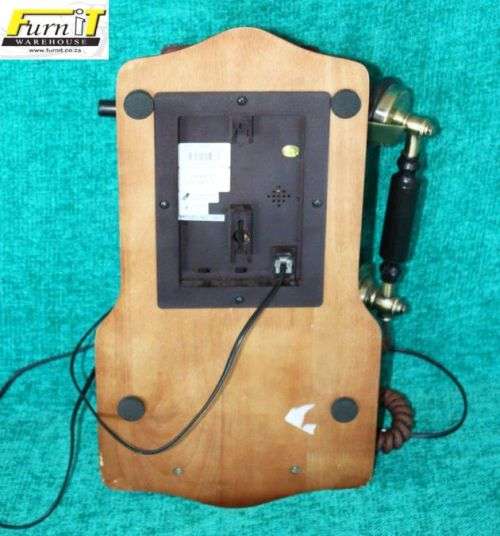 Telkom Vintage Style Telephone - Wall Mount - Wood - Working