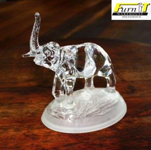 Lead Crystal ELEPHANT / frosted base - Cristal d'Arques France - Original