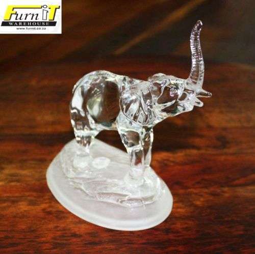 Lead Crystal ELEPHANT / frosted base - Cristal d'Arques France - Original
