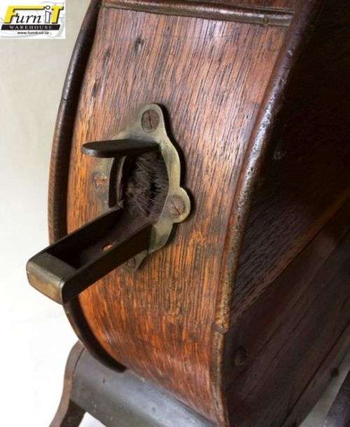 Antique WARREN'S Rotary Knife Cleaner - 1800's - Iron / Wood / Brass - VERY RARE