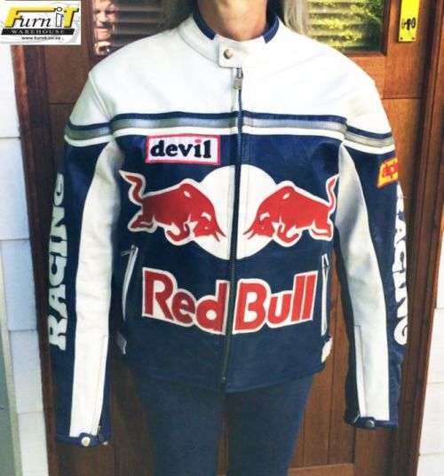 Red Bull Racing Leather Bike Jacket (Size Medium) - Excellent condition