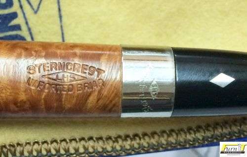 Sterncrest Sterling Imported Briar Root (LHS) smoking pipe - Unused - RARE!