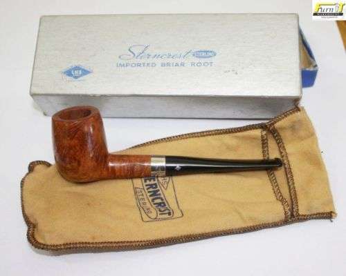 Sterncrest Sterling Imported Briar Root (LHS) smoking pipe - Unused - RARE!