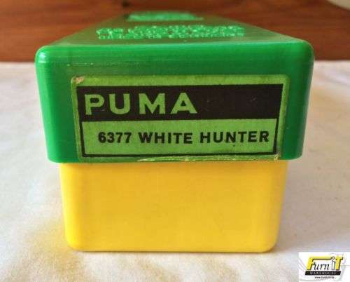VINTAGE PUMA WHITE HUNTER #6377 KNIFE With Leather Sheath & Box - RARE - 1970's - Highly Collectable