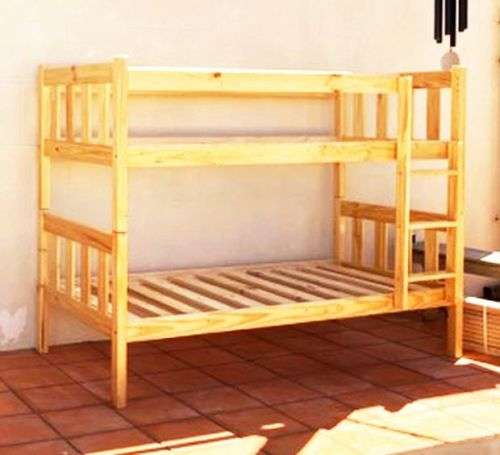 ANDREA BUNK BED - Solid wood NATURAL finish - Strong construction - Export Quality