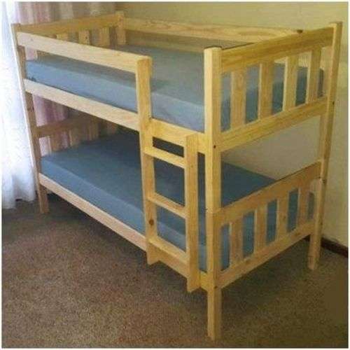 ANDREA BUNK BED - Solid wood NATURAL finish - Strong construction - Export Quality