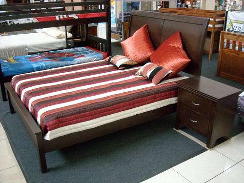 Basra "Sleigh"- Bed, queen (bedframe alone)
