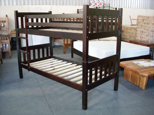 Bunk Bed (Pine) - Mahogany Finish (excl. Mattresses)