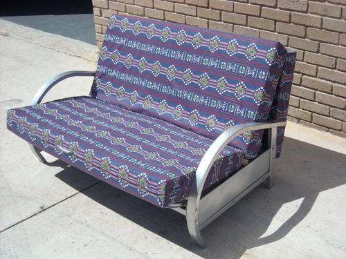 Sleeper Couch (2 seater / Lounger / 'double" bed) - metal frame only - mattress excluded