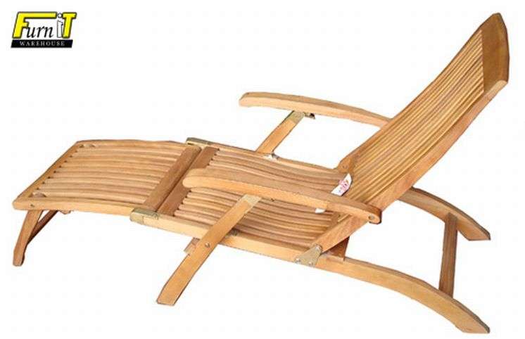 Crazy Auction!!!: DECK CHAIR - 5 position adjustable - Hardwood - Outdoor