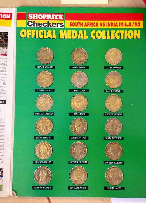 Official Medal Collection South Africa vs India 1992