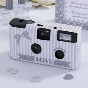 Chic Boutique Disposable Wedding Cameras - silver