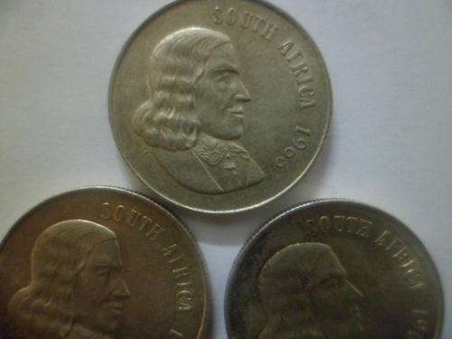 3 x 1966 silver R1.00  coins