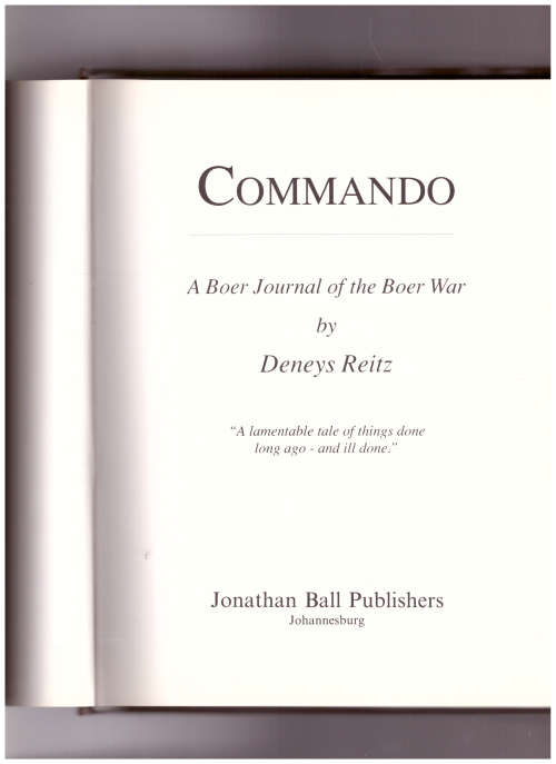 COMMANDO, A BOER JOURNAL OF THE BOER WAR