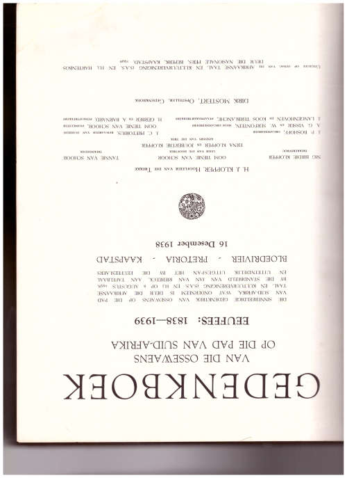 GEDENKBOEK VAN DIE OSSEWATREK 1838-1938